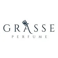 Grasse Perfume logo with a rose design integrated into the letter A, luxury fragrance branding